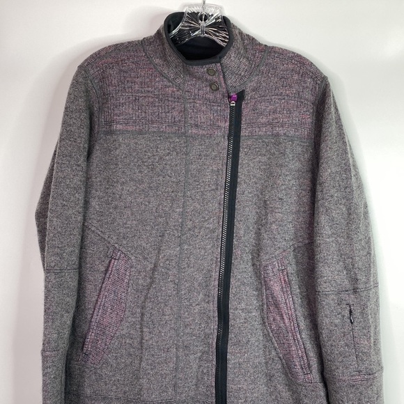 Title Nine Gray Swacket Wool Blend Sweater Jacket Medium - Picture 2 of 11